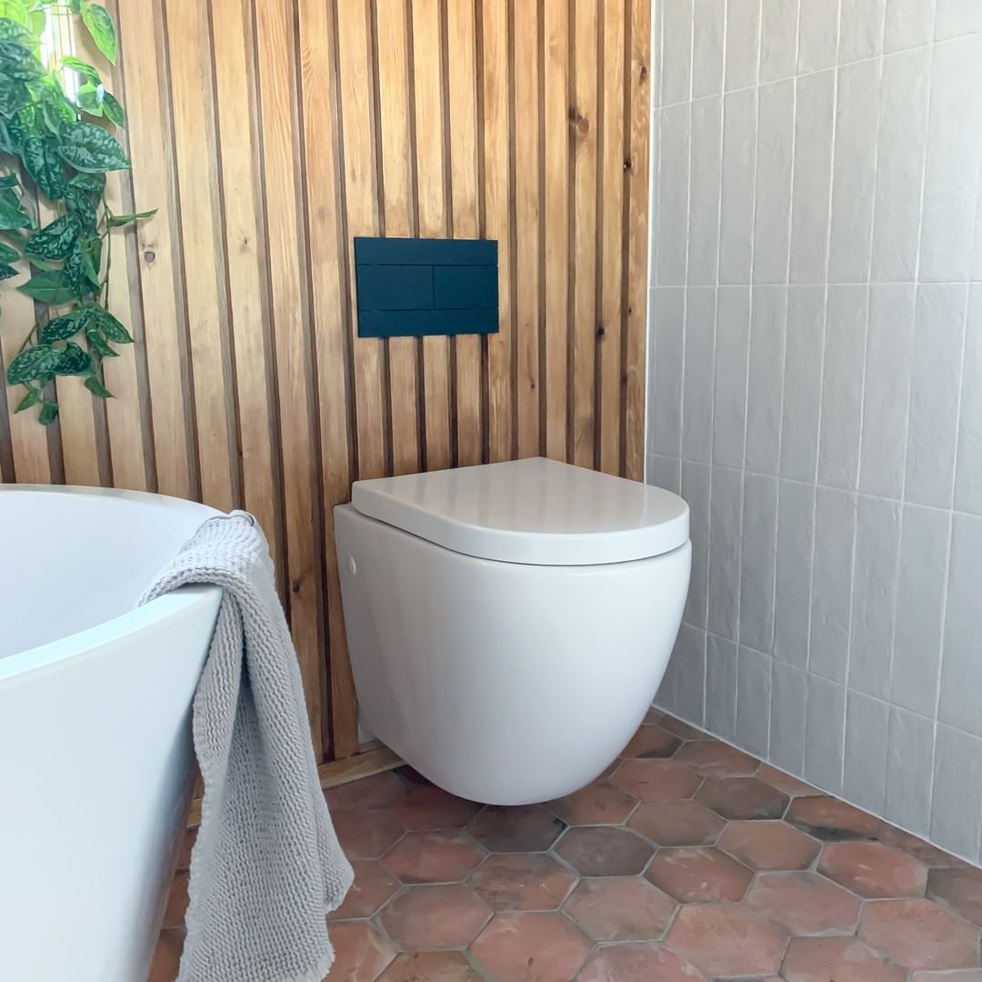 Modern bathroom fixture installation